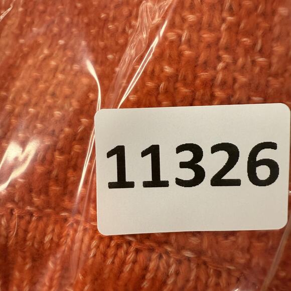 Cabi Sweater Womens XL Orange Textured Cable Knit Crewneck Harvest Pullover Boxy - Picture 11 of 11